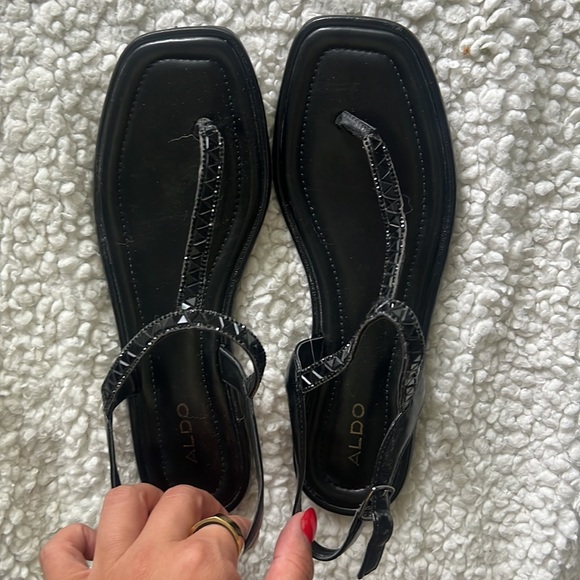 Black Sparkle Sandal - Picture 1 of 3